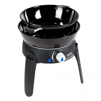 Grillen Cadac Safari Chef 30 med låget som koge.